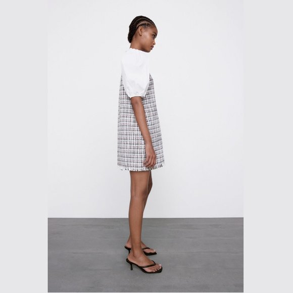 LAST ONE!!! ZARA Dress with Contrasting Balloon Sleeves - Picture 8 of 12